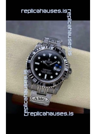 Rolex Submariner 116610 Iced Out Edition 15 Swiss Replica Watch 