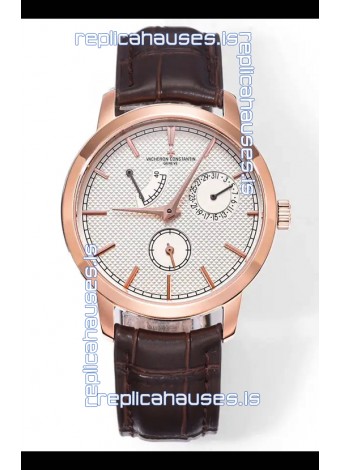 Vacheron Constantin Traditionnelle 83520 Rose Gold Pale Yellow Dial Super Clone Watch 