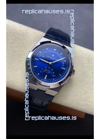 Vacheron Constantin Overseas True Moon Phase Steel Case Blue Dial Swiss Replica Watch 
