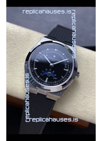Vacheron Constantin Overseas True Moon Phase Steel Case Black Dial Swiss Replica Watch 