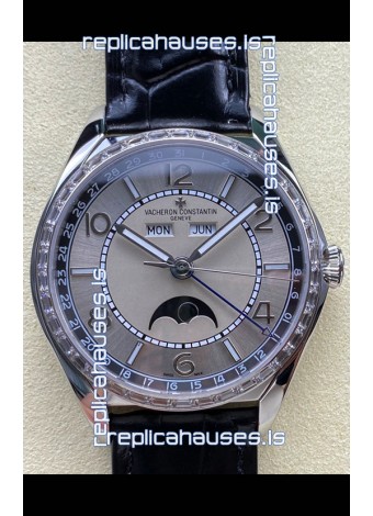 Vacheron Constantin Fiftysix Moonphase Steel Dial Steel Case Swiss Replica Watch 