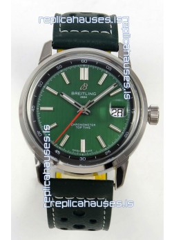 Top Time B31 38mm Green Dial Red Seconds Hands Super Clone Watch 