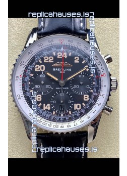 Breitling Navitimer B02 Stainless Grey Dial Swiss Replica Watch  