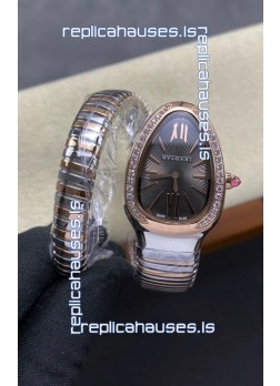 Serpenti Two Tone Grey Dial Super Clone Replica Watch