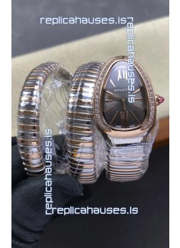 Serpenti Tubogas Double Spiral Grey Dial Two Tone Super Clone Watch 