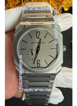 Octo Finissmo 7MM Thick Titanium Case Grey Dial Super Clone Watch 