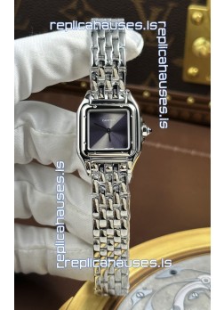 Cartier Panthere 22MM Steel Casing in Grey Dial Super Clone Watch 