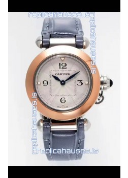 Pasha De Cartier Rose Gold Casing Watch 30MM Super Clone Watch 