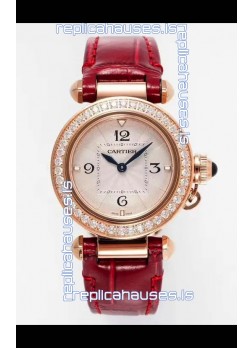 Pasha De Cartier Rose Gold Casing Watch 30MM Super Clone Watch 