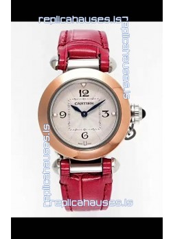 Pasha De Cartier Rose Gold Casing Watch 30MM Super Clone Watch 