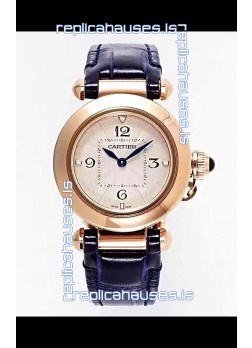 Pasha De Cartier Rose Gold Casing Watch 30MM Super Clone Watch 