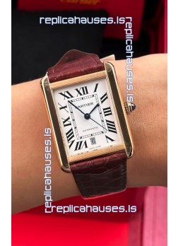 Cartier Tank Solo Swiss Automatic 31MM Rose Gold Super Clone Watch 