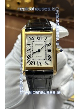 Cartier Tank Louis Automatic 27mm in Yellow Gold Super Clone Watch 