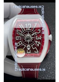 Franck Muller Vanguard Yachting White Ceramic Super Clone Watch 
