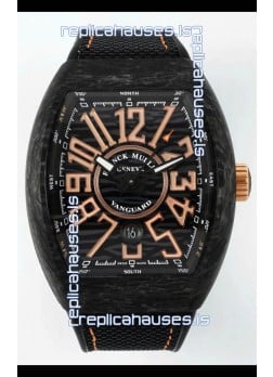 Franck Muller Super Clone Vanguard V45 Racing Carbon Watch in Nylon Strap
