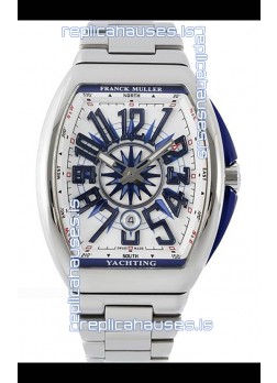 Franck Muller Vanguard Yachting V45 Stainless Steel White Dial Swiss Replica Watch