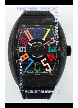 Franck Muller Super Clone Vanguard V45 Racing Carbon Watch in Nylon Strap