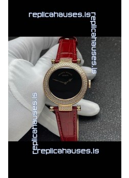 Franck Muller Double Mystery Swiss Quartz Watch in Gold Diamonds Casing