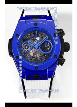 Hublot Big Bang Unico Chronograph Blue Ceramic Super Clone Watch 