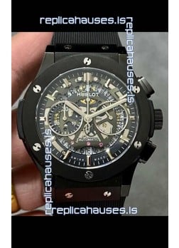Hublot Classic Fusion Chronograph Black PVD Skeleton Super Clone Watch  