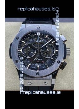 Hublot Classic Fusion Chronograph Stainless Steel Skeleton Super Clone Watch 