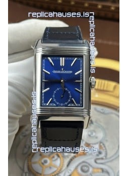 Jaeger LeCoultre Reverso Tribute Duoface Blue/Steel Dial Super Clone Watch 