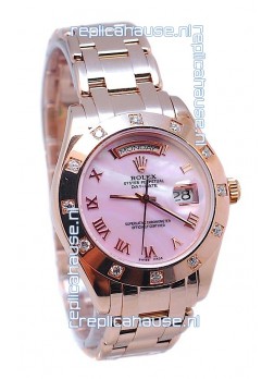 Rolex Day Date Pink Mother of Pearl Swiss Replica Watch