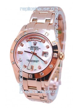 Rolex Day Date White Mother of Pearl Swiss Replica Watch