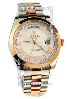 Rolex Day Date Two Tone Swiss Replica Watch 