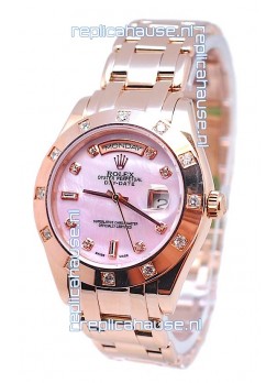 Rolex Day Date Pink Mother of Pearl Swiss Replica Watch