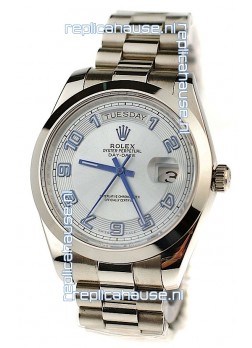 Rolex Day Date Silver Swiss Replica Watch