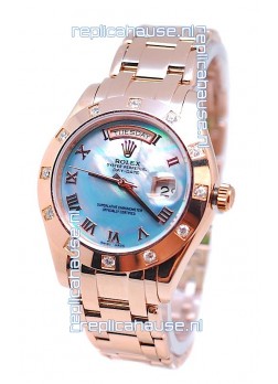Rolex Day Date Blue Mother of Pearl Swiss Replica Watch