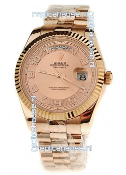 Rolex Day Date Pink Gold Swiss Replica Watch