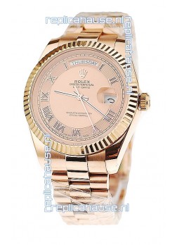 Rolex Day Date Pink Gold Swiss Replica Watch