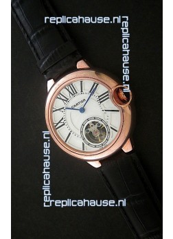 Cartier Ballon de Japanese Replica Watch  in Rose Gold Case