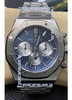 Audemars Piguet Royal Oak Chronograph Blue Dial Steel Strap Swiss Replica Watch