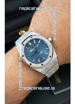 Audemars Piguet Super Clone 15454BC Royal Oak Frosted 37MM Watch in Blue Dial