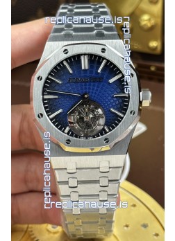 Audemars Piguet Super Clone Royal Oak Flying Tourbillon 41mm Blue Dial Watch 