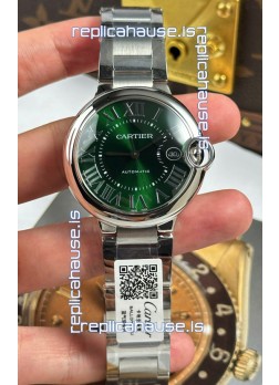 Ballon De Cartier Green Dial 1:1 Mirror Swiss Replica Watch in 904L Steel Casing - 42MM