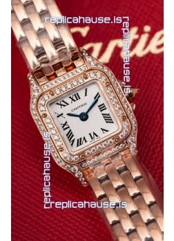 Cartier PANTHERE Superclone 20MM Swiss Replica Watch in Rose Gold Case