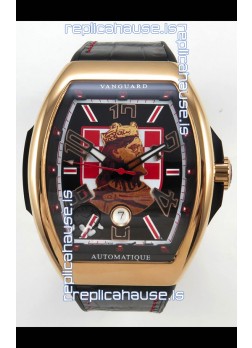 Franck Muller Vanguard Skenderbeu Croatia Rose Gold Swiss Replica Watch 