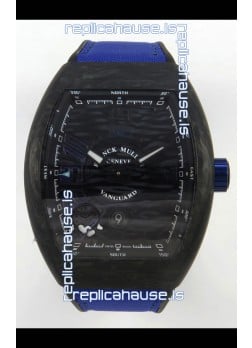 Franck Muller Super Clone Vanguard V45 Racing Carbon Watch in Nylon Strap