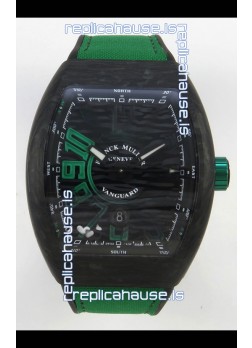 Franck Muller Super Clone Vanguard V45 Racing Carbon Watch in Nylon Strap