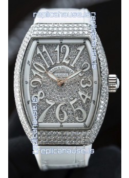 Franck Muller V32 Swiss Quartz Mossanite 1:1 Replica Watch 36MM