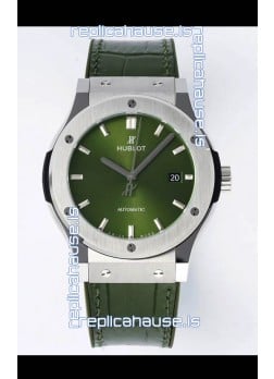 Hublot Classic Fusion Steel Green Dial 42MM Swiss Replica Watch 1:1 Mirror Quality