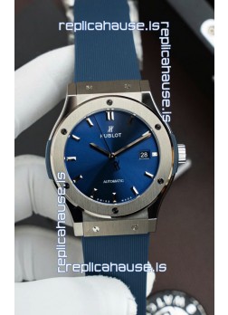 Hublot Super Clone Classic Fusion Titanium Blue Dial 42MM Watch