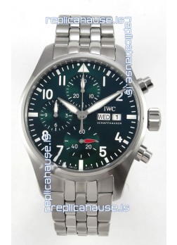 IWC Super Clone Pilot Chronograph Edition Green Dial Swiss Replica Watch 