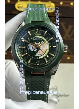 Omega Seamaster Aqua Terra 150M Worldtime Rubber Strap Swiss Replica Watch