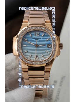 Patek Philippe 7010G Gradient Blue and White Dial Swiss Quartz Replica Watch