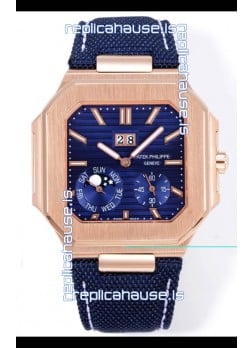 Patek Philippe Cubitus 5822 Rose Gold Casing Blue Dial Swiss Replica Watch